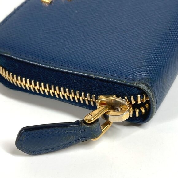 PRADA 1MM268 Safiano logo Wallet Coin Compartment Zip Around coin purse - Picture 3 of 11